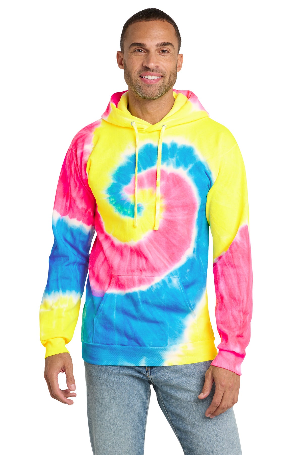 Port & Co™ Tie-Dye Pullover Hooded Sweatshirt