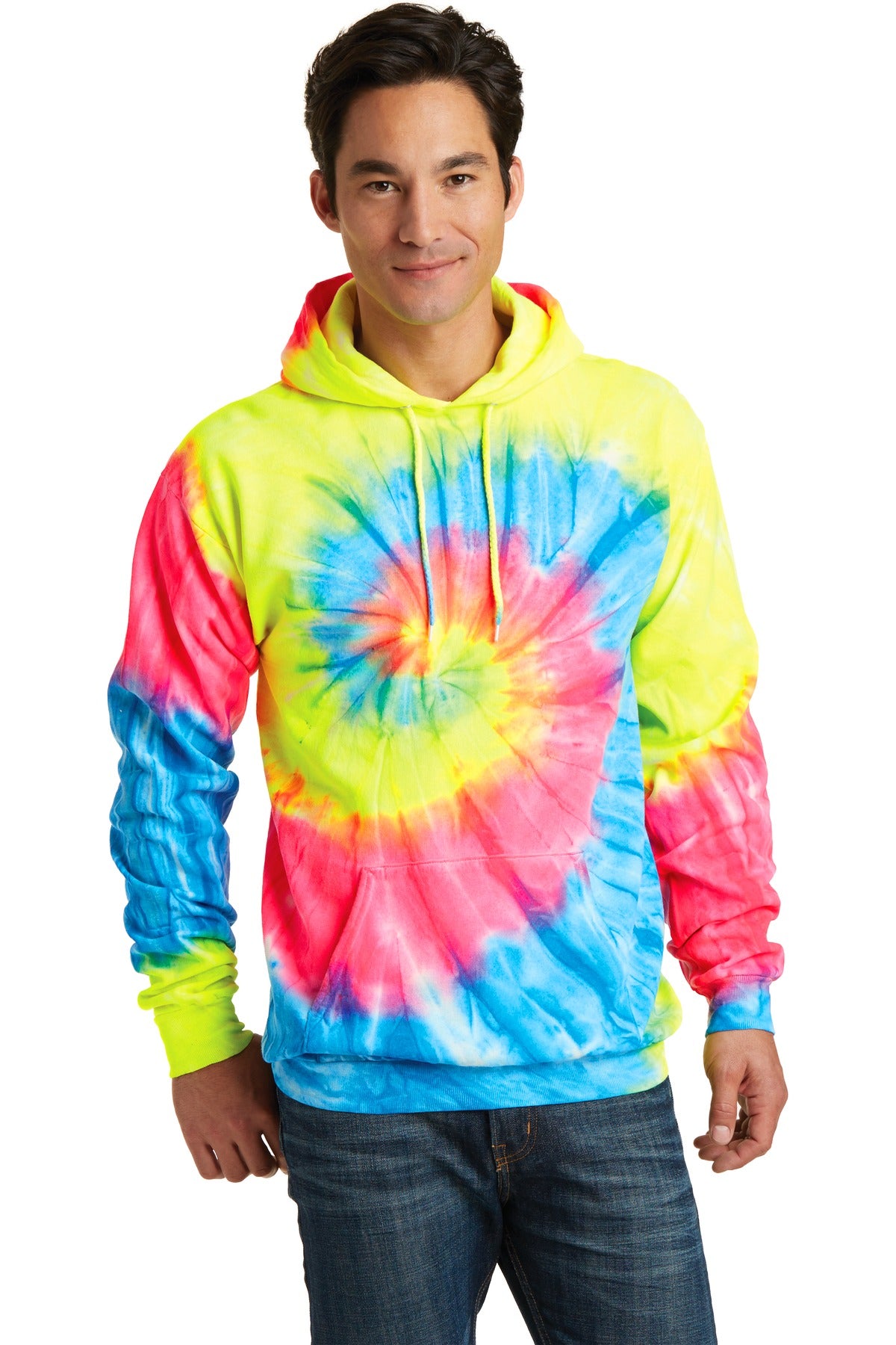 Port & Company? Tie-Dye Pullover Hooded Sweatshirt. PC1