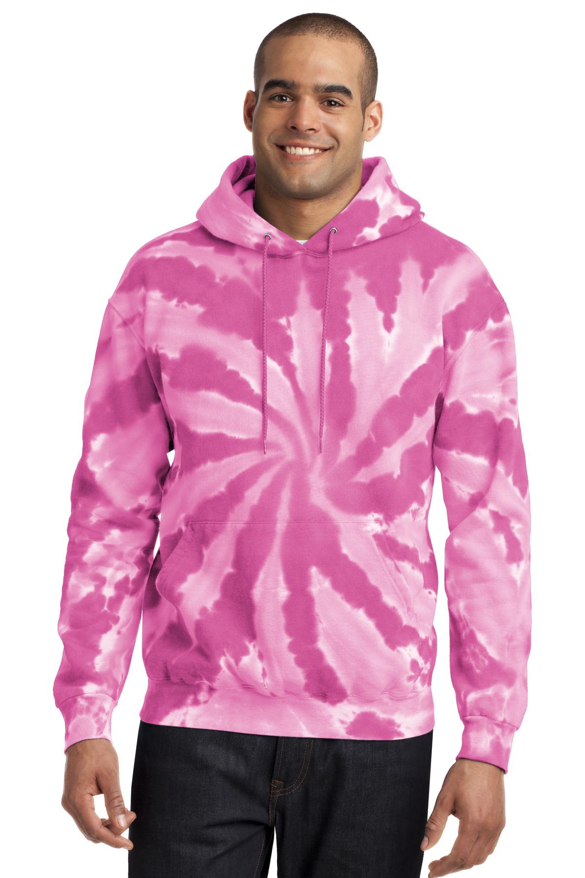 Port & Company? Tie-Dye Pullover Hooded Sweatshirt. PC1