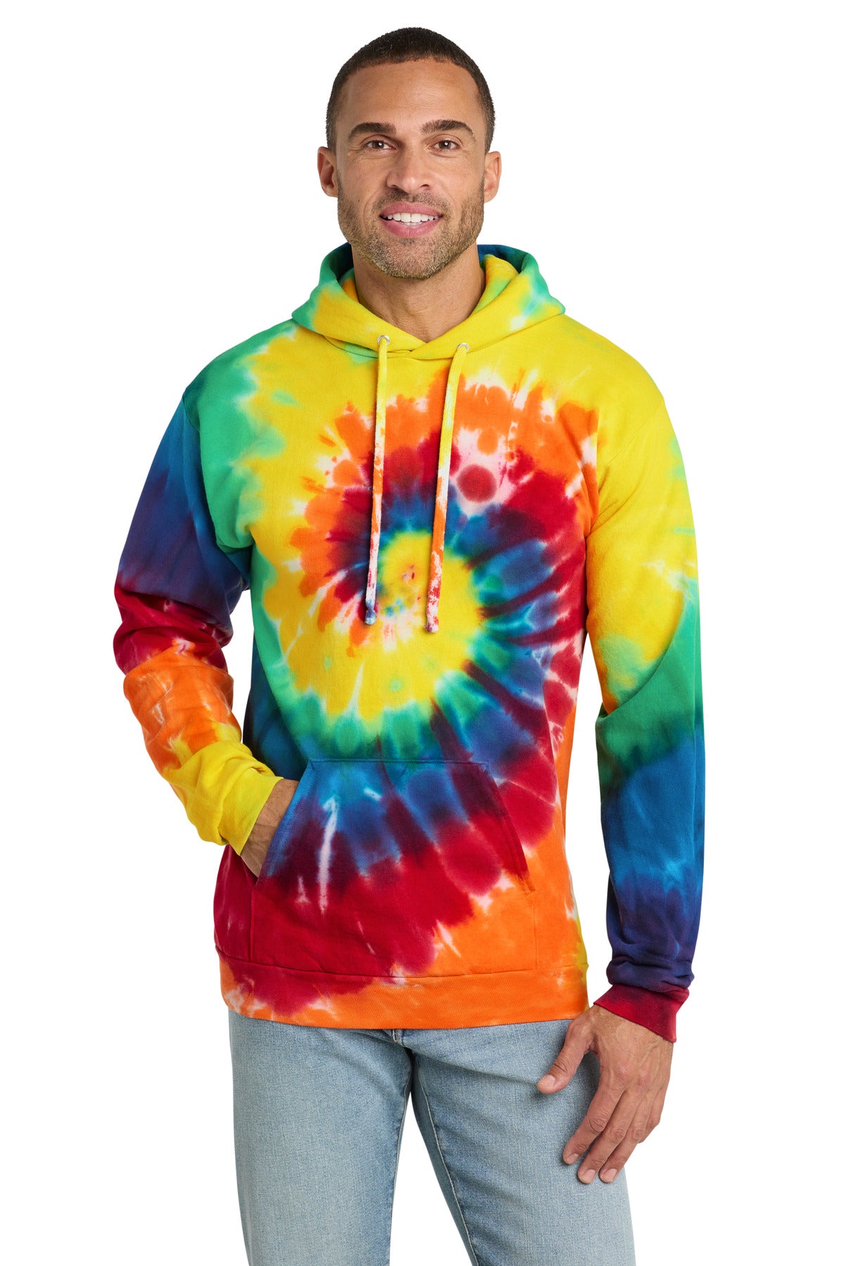 Port & Co™ Tie-Dye Pullover Hooded Sweatshirt