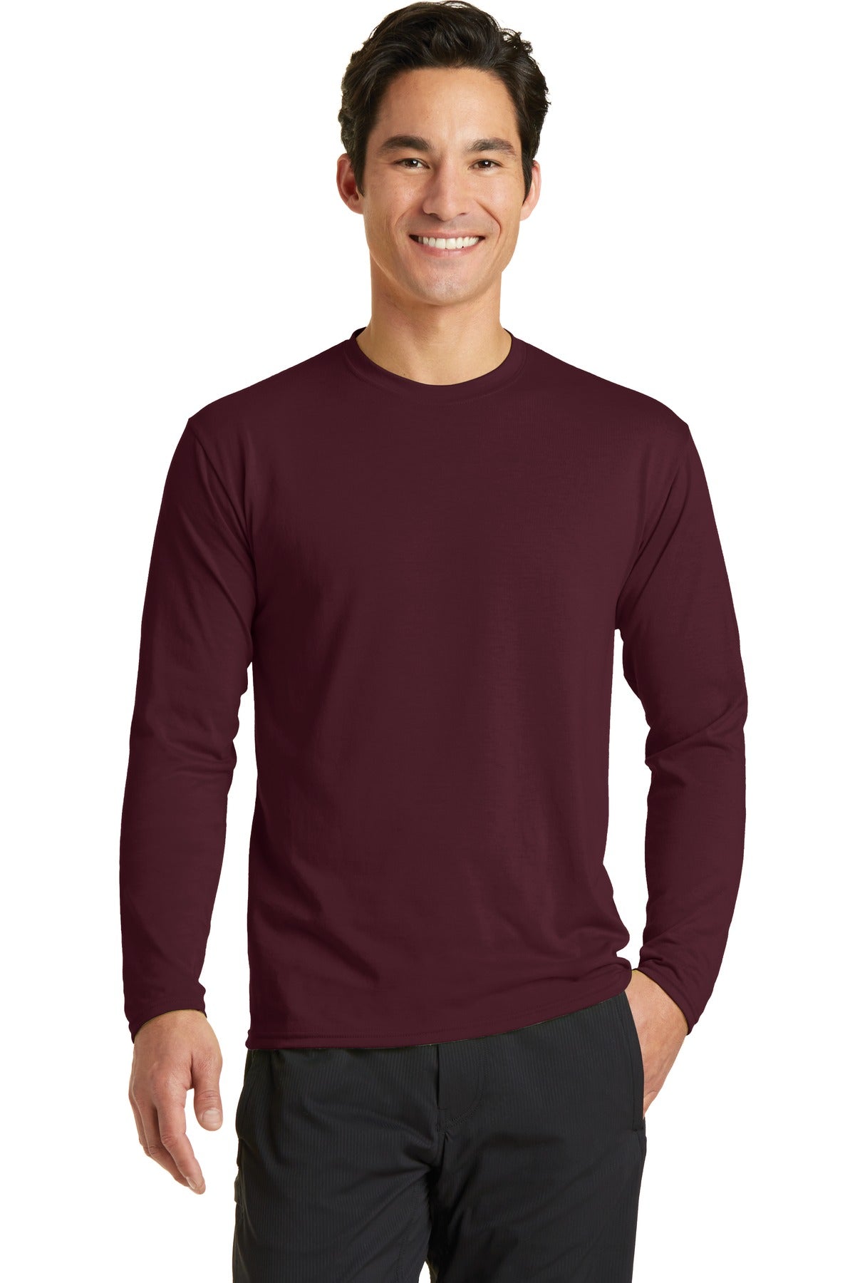 Port & Company? Long Sleeve Performance Blend Tee. PC38