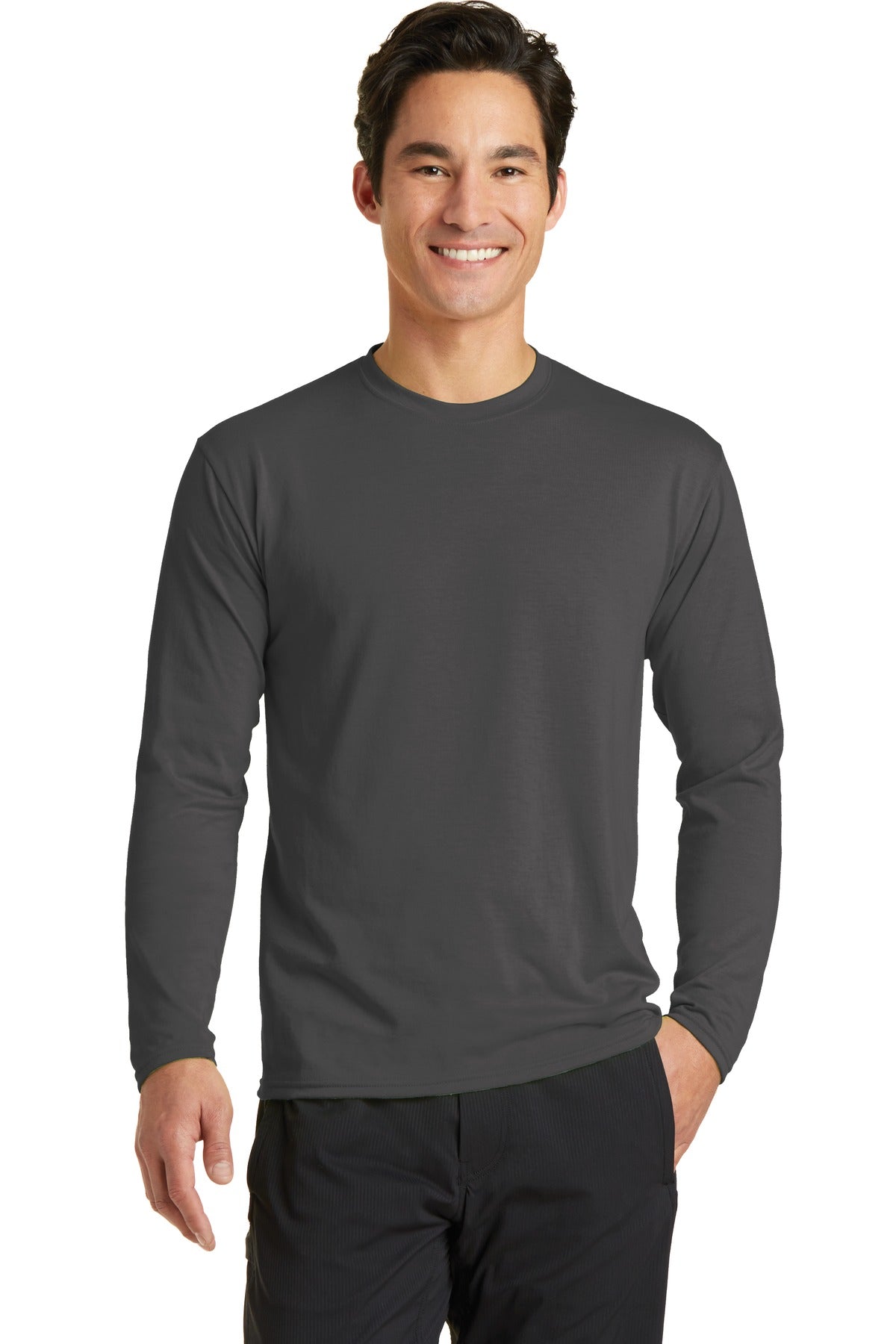 Port & Company? Long Sleeve Performance Blend Tee. PC38