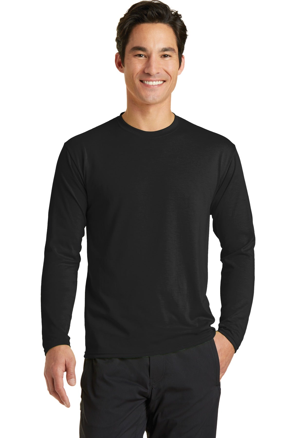 Port & Company? Long Sleeve Performance Blend Tee. PC38