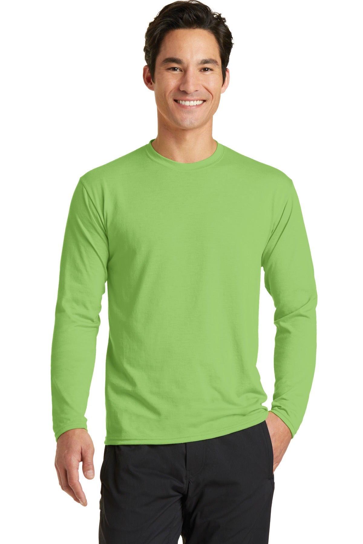 Port & Company? Long Sleeve Performance Blend Tee. PC38