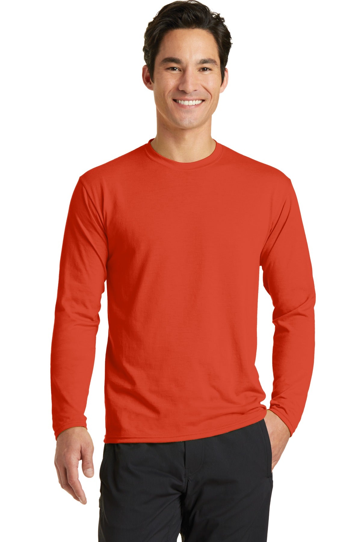 Port & Company? Long Sleeve Performance Blend Tee. PC38