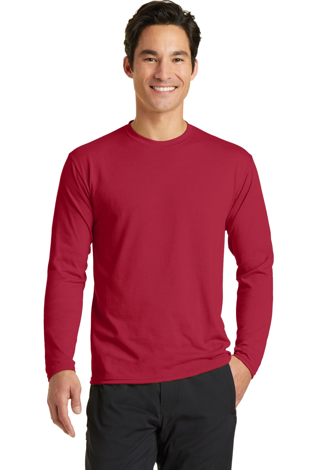 Port & Company? Long Sleeve Performance Blend Tee. PC38