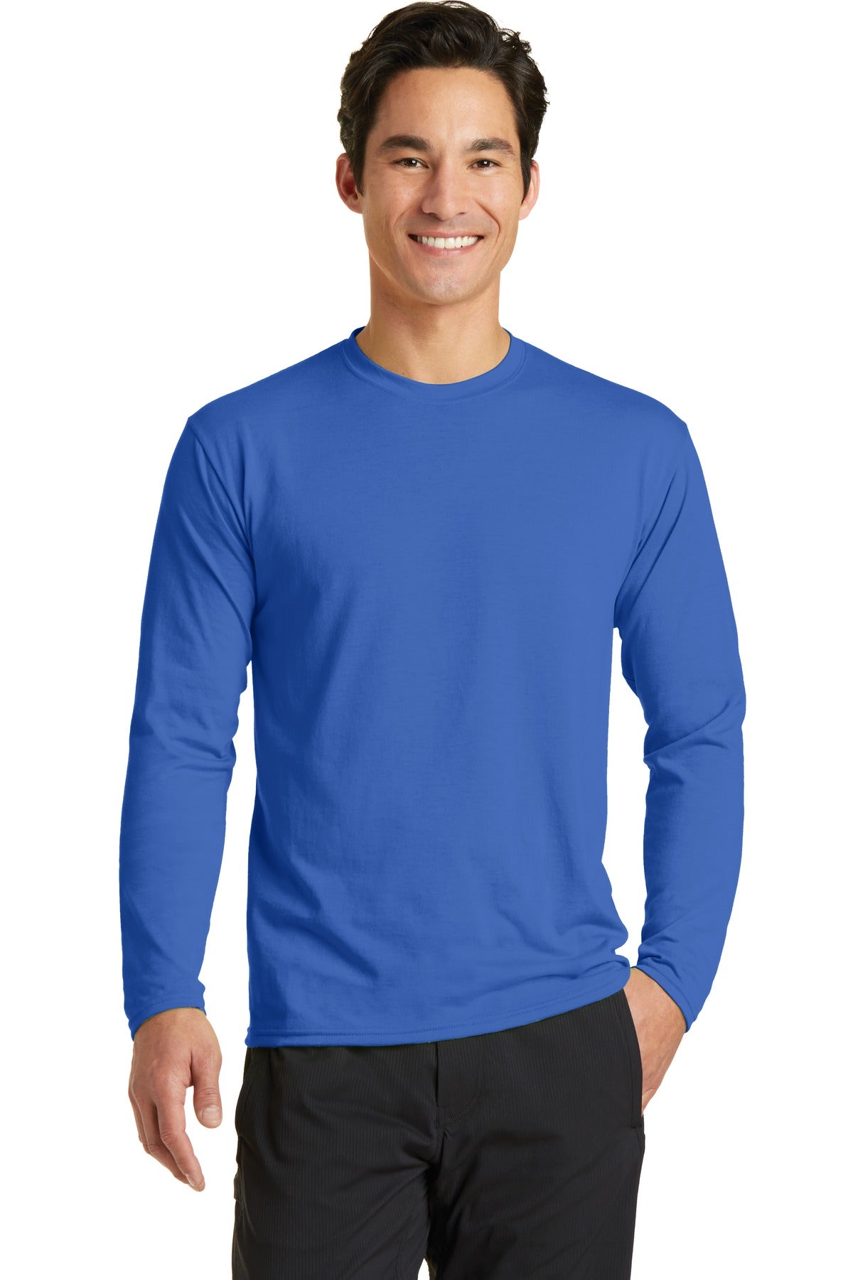 Port & Company? Long Sleeve Performance Blend Tee. PC38