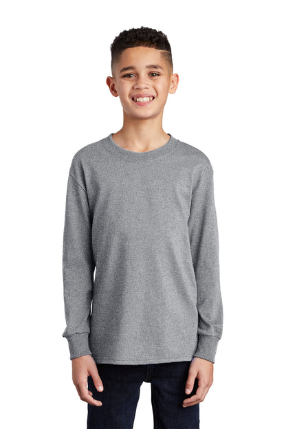 Port & Company? Youth Long Sleeve Core Cotton Tee. PC54