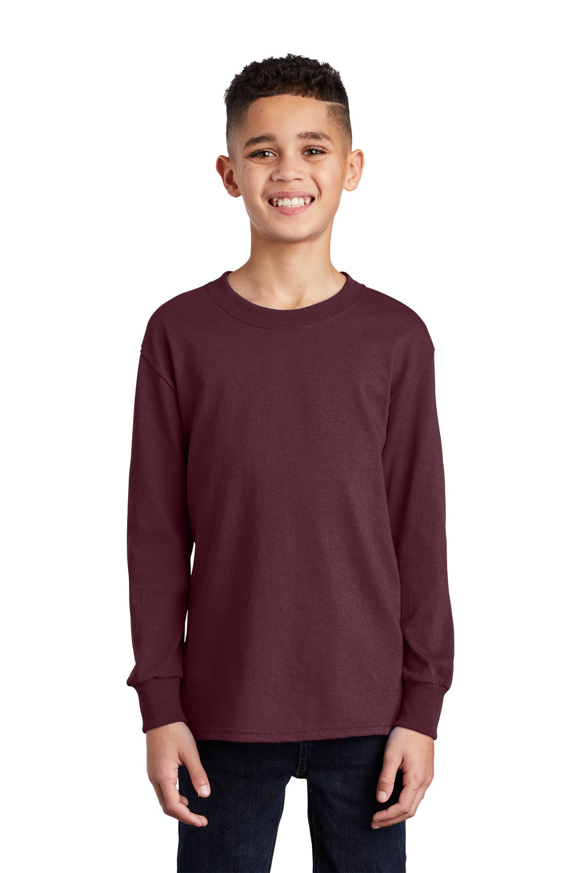 Port & Company? Youth Long Sleeve Core Cotton Tee. PC54