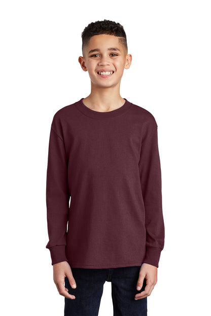 Port & Company? Youth Long Sleeve Core Cotton Tee. PC54