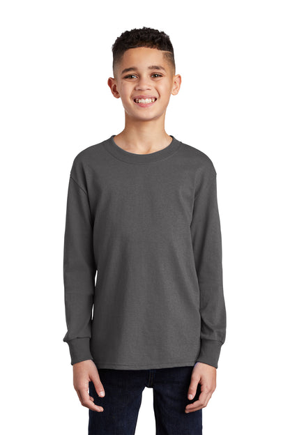 Port & Company? Youth Long Sleeve Core Cotton Tee. PC54