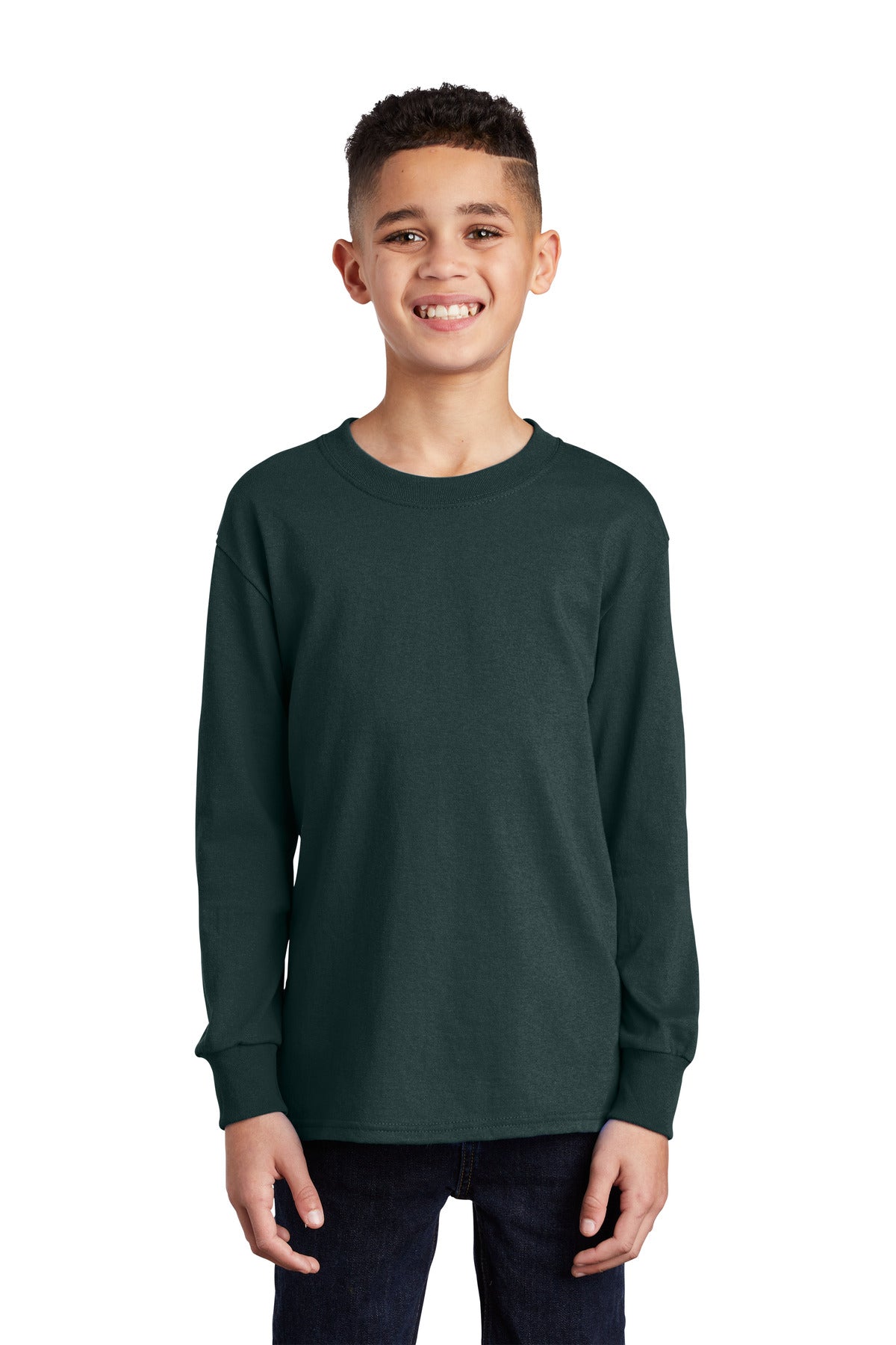 Port & Company? Youth Long Sleeve Core Cotton Tee. PC54