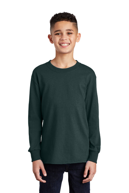 Port & Company? Youth Long Sleeve Core Cotton Tee. PC54