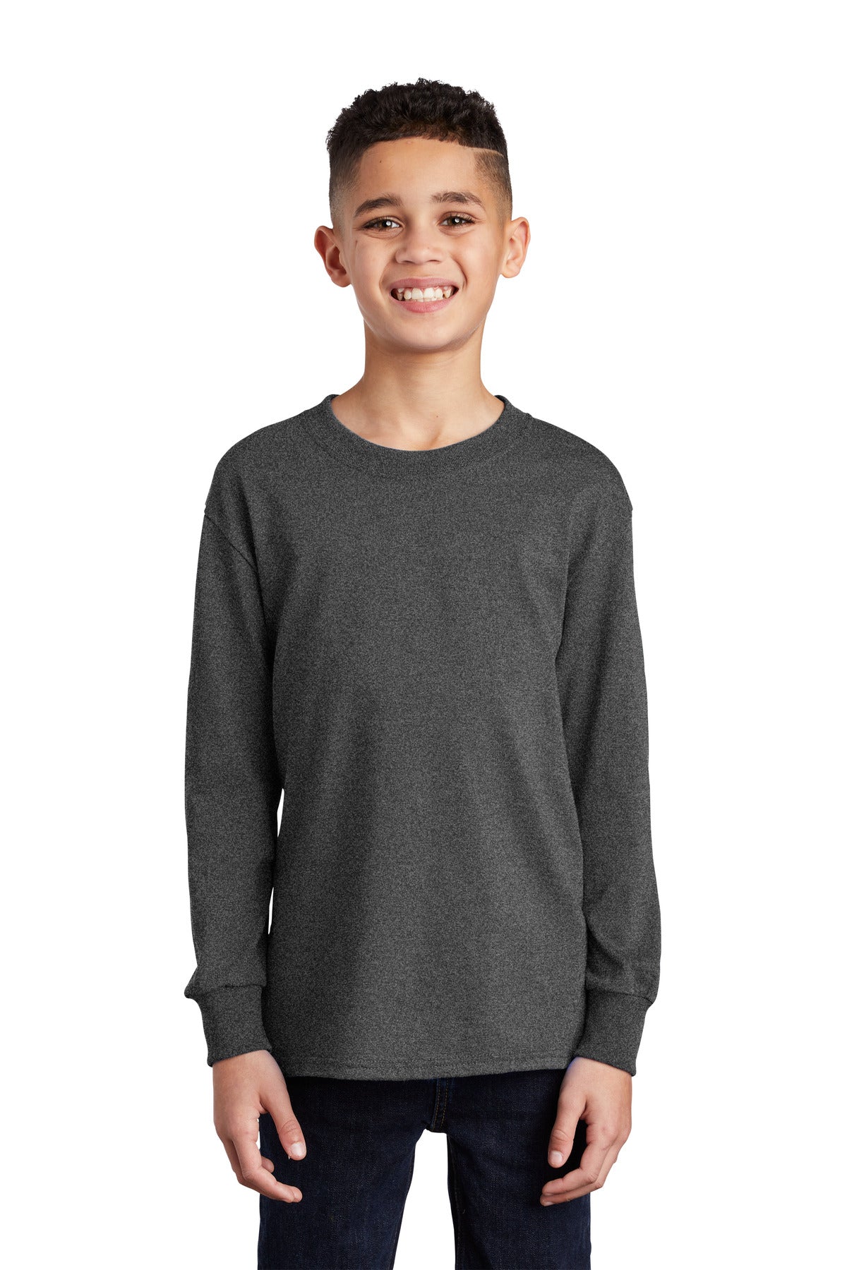 Port & Company? Youth Long Sleeve Core Cotton Tee. PC54