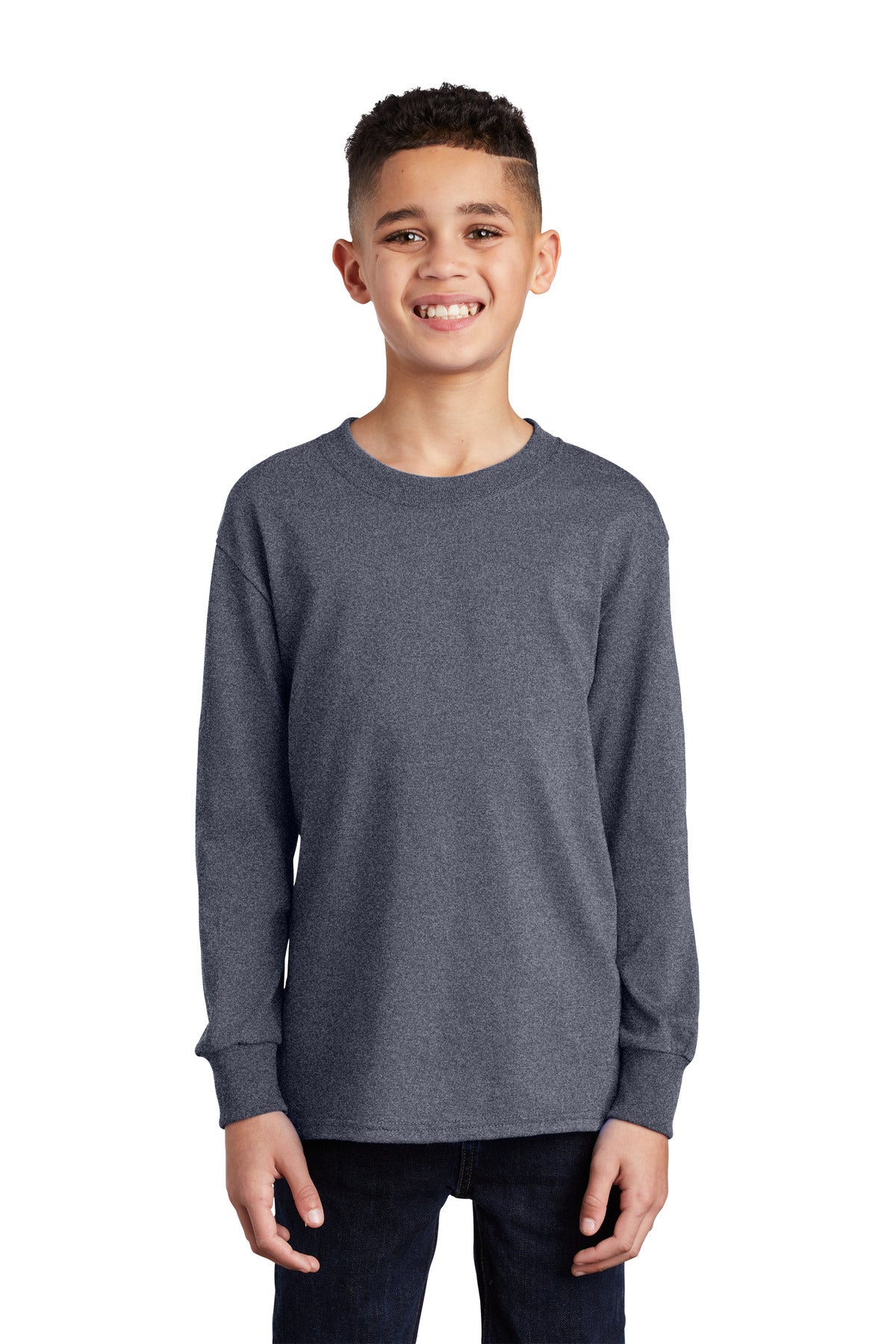 Port & Company? Youth Long Sleeve Core Cotton Tee. PC54