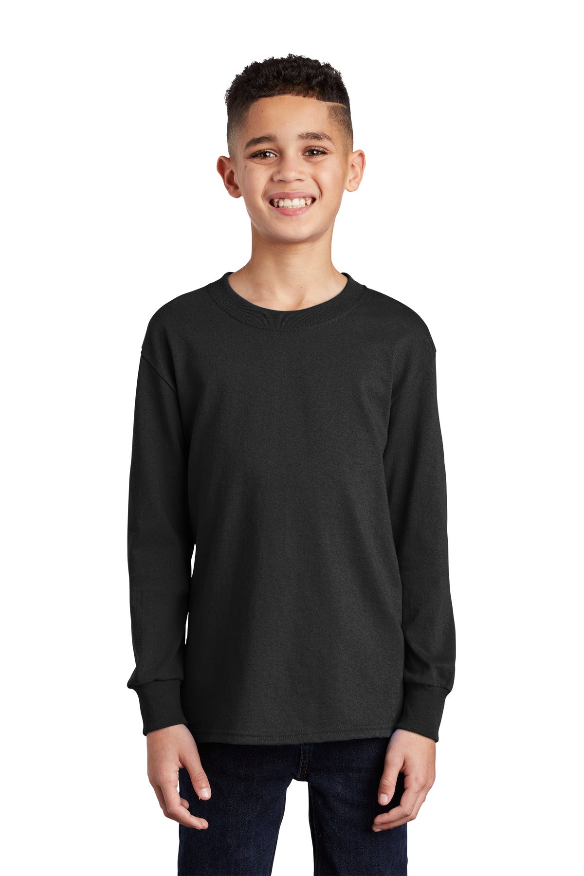 Port & Company? Youth Long Sleeve Core Cotton Tee. PC54