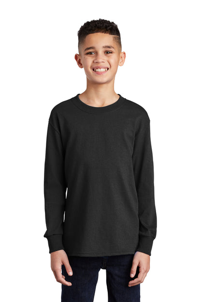 Port & Company? Youth Long Sleeve Core Cotton Tee. PC54