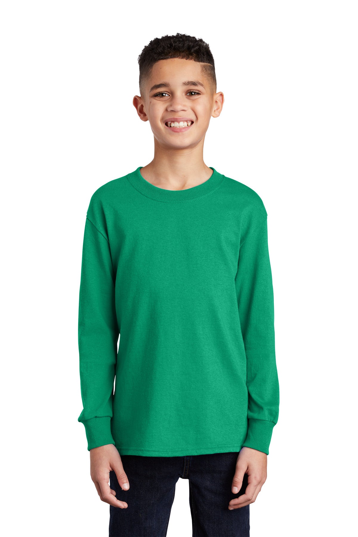 Port & Company? Youth Long Sleeve Core Cotton Tee. PC54