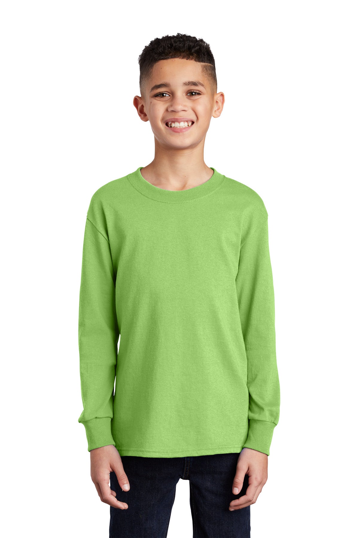 Port & Company? Youth Long Sleeve Core Cotton Tee. PC54