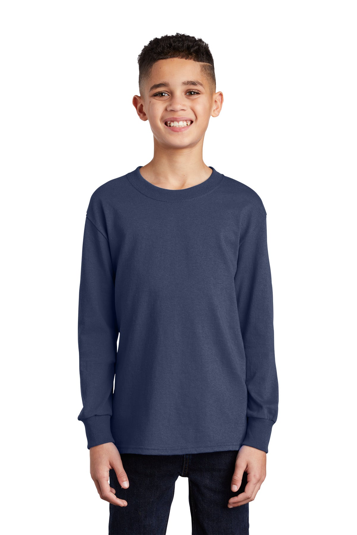 Port & Company? Youth Long Sleeve Core Cotton Tee. PC54