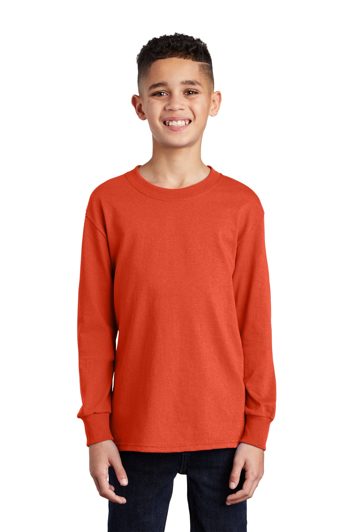 Port & Company? Youth Long Sleeve Core Cotton Tee. PC54