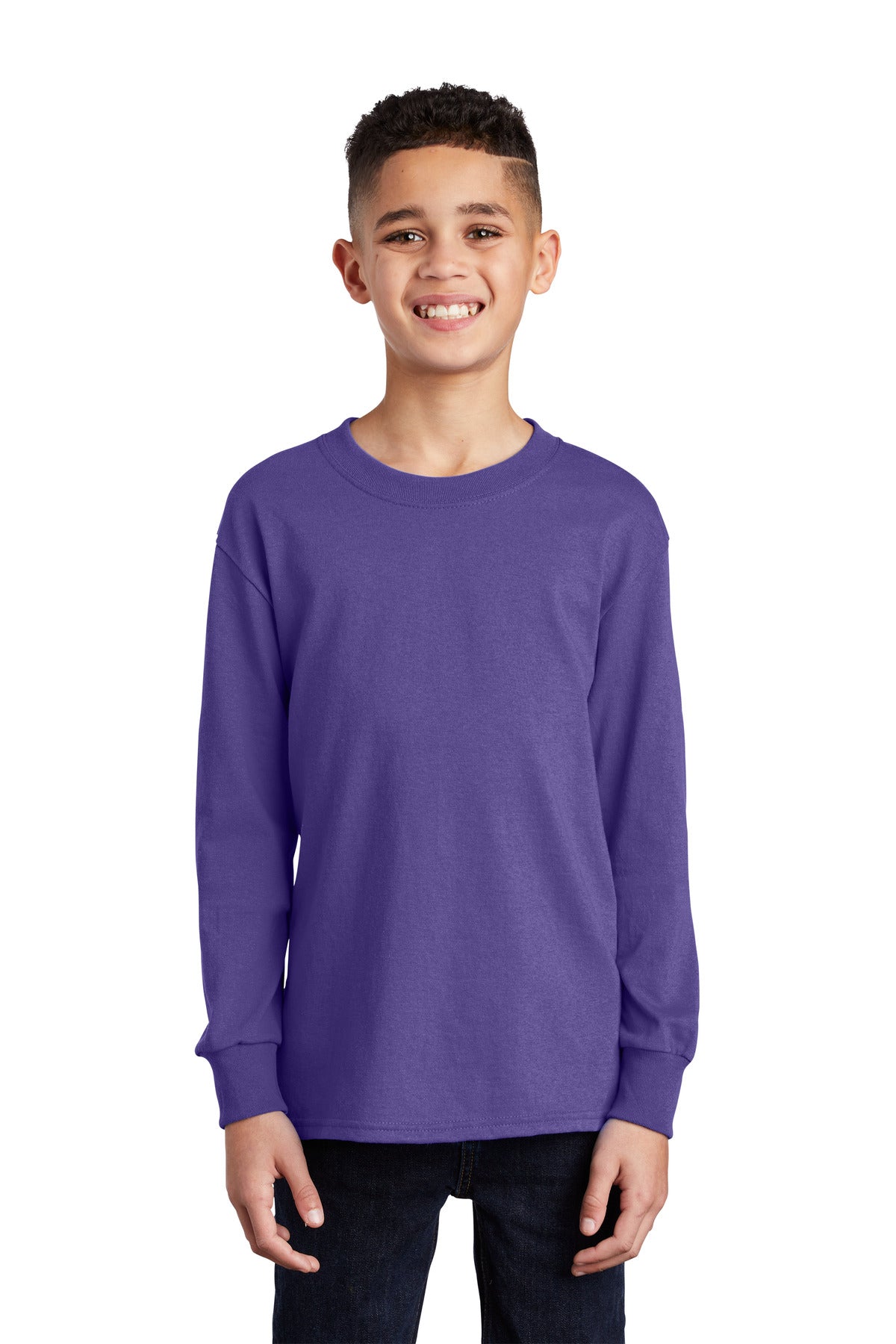 Port & Company? Youth Long Sleeve Core Cotton Tee. PC54