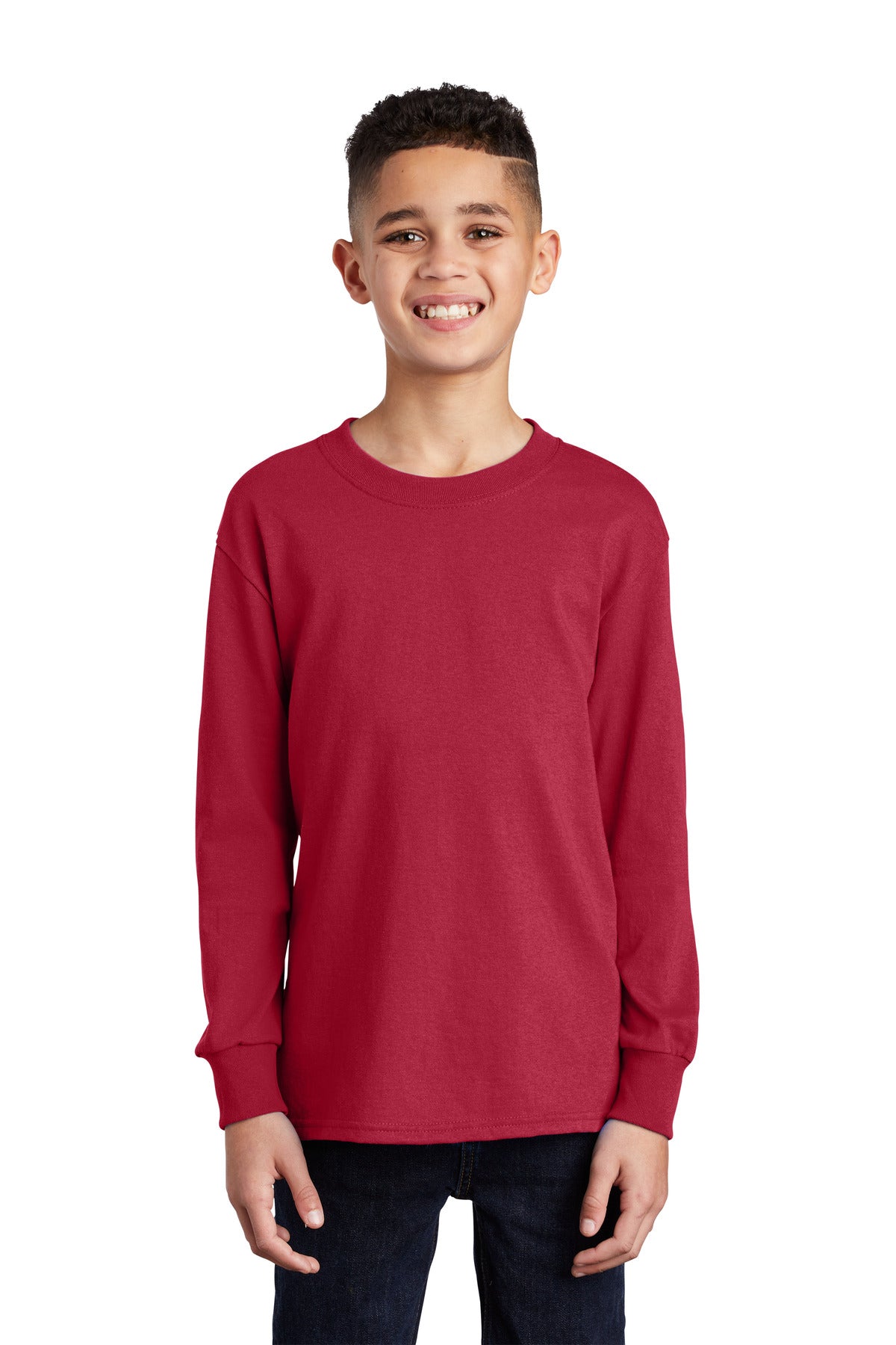 Port & Company? Youth Long Sleeve Core Cotton Tee. PC54