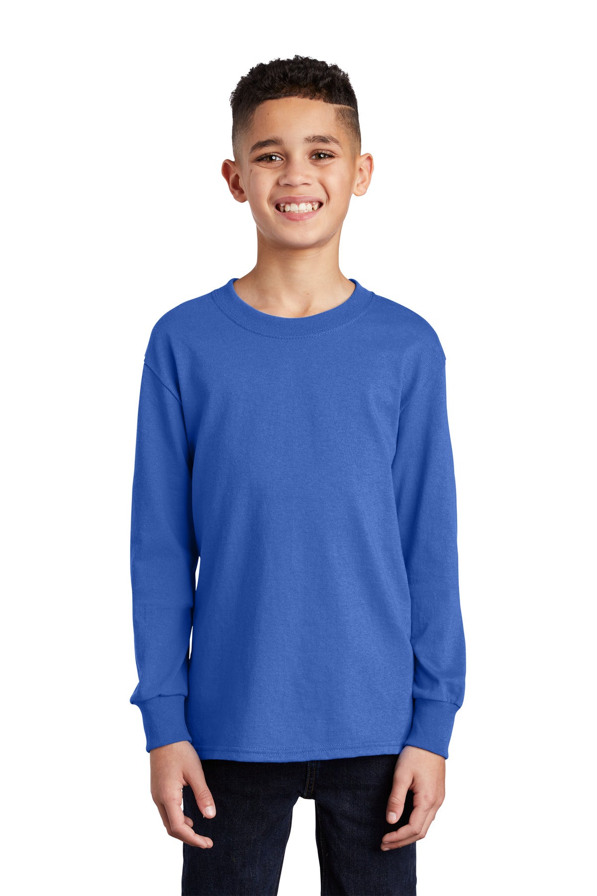 Port & Company? Youth Long Sleeve Core Cotton Tee. PC54