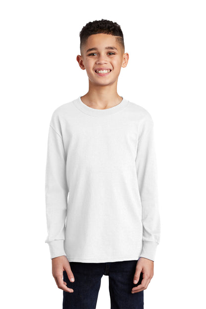 Port & Company? Youth Long Sleeve Core Cotton Tee. PC54