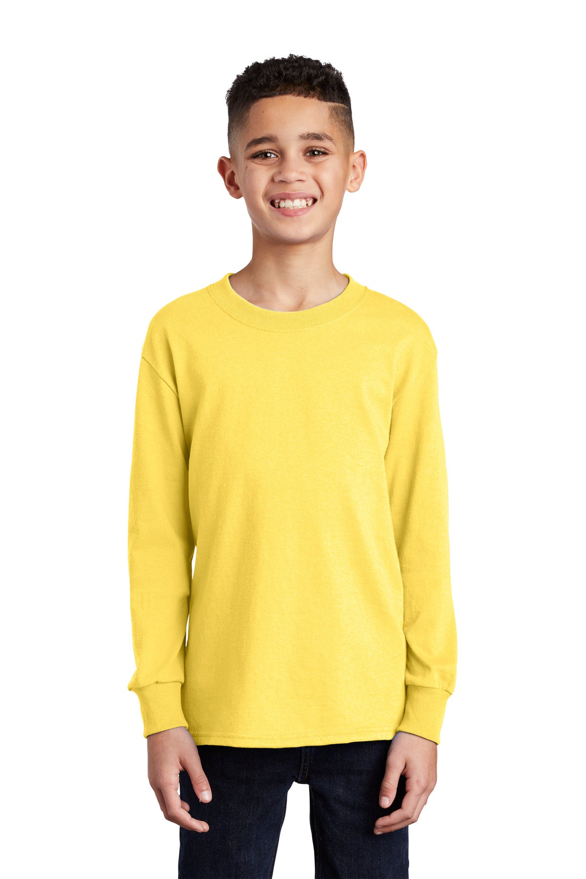 Port & Company? Youth Long Sleeve Core Cotton Tee. PC54