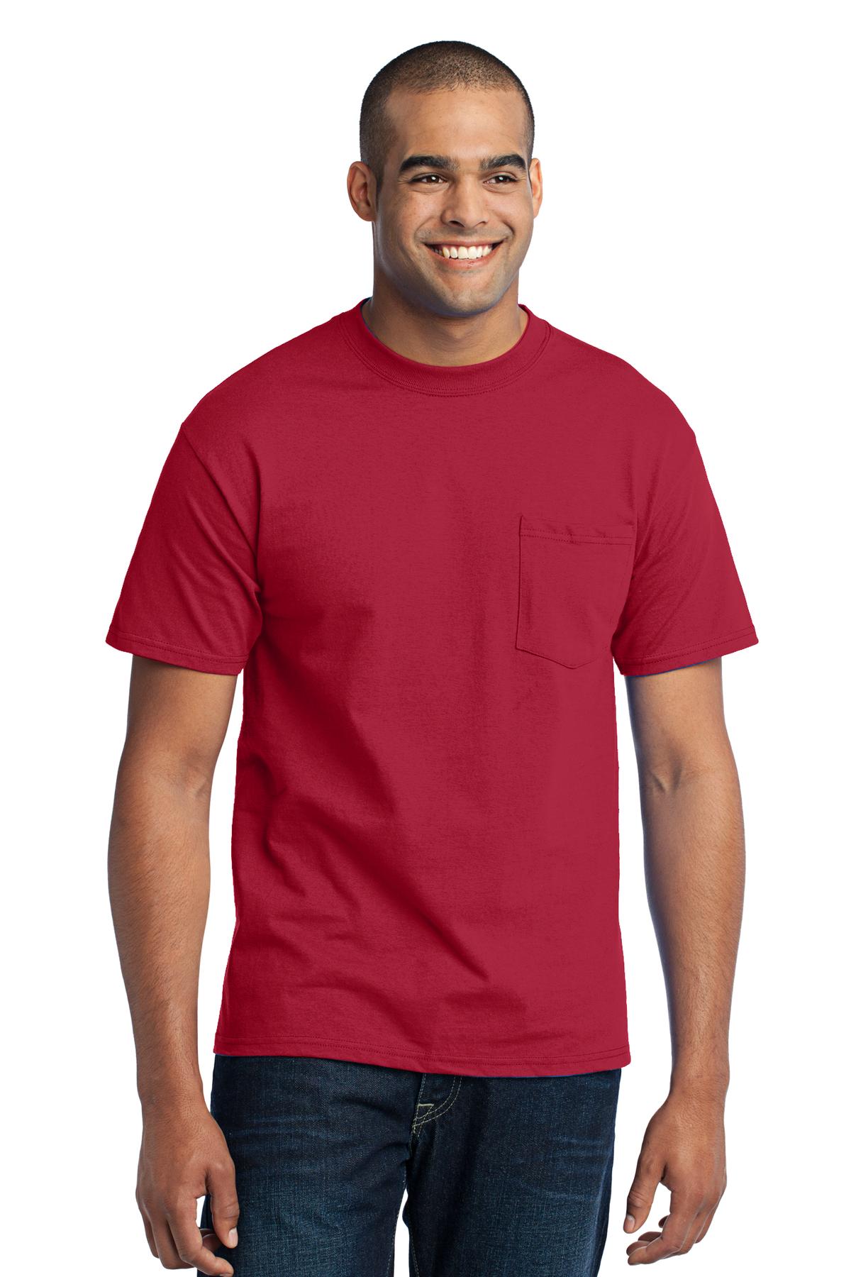 Port & Company? - Core Blend Pocket Tee. PC55P