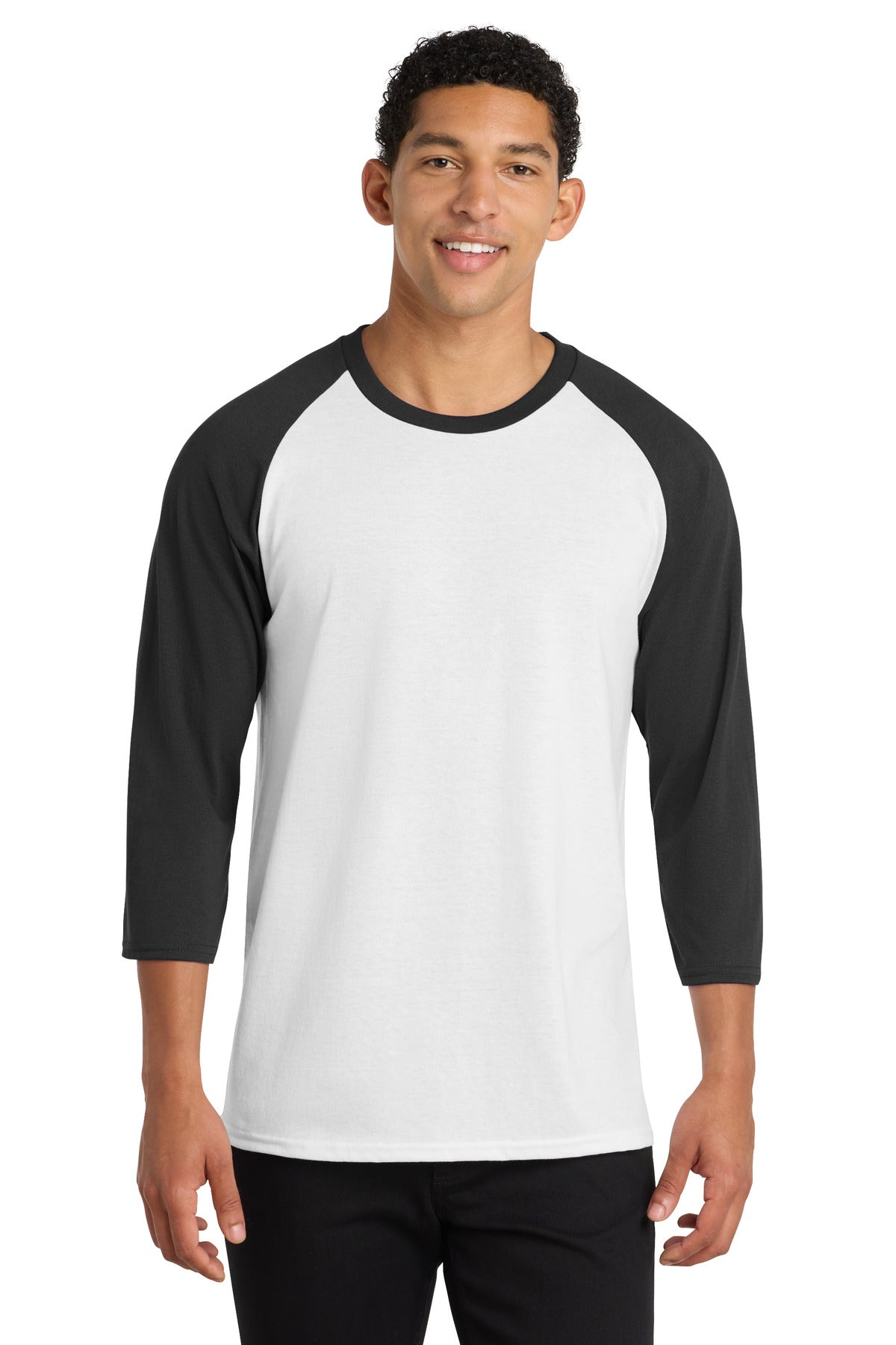Port & Co™ Core Blend 3/4-Sleeve Raglan Tee