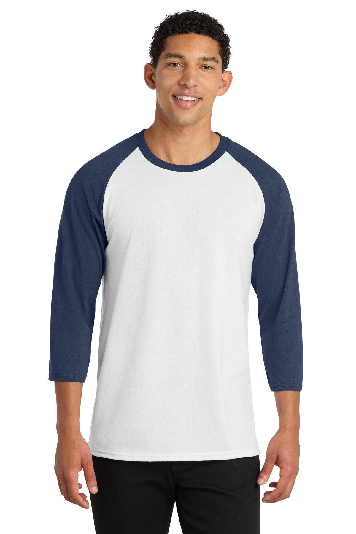 Port & Co™ Core Blend 3/4-Sleeve Raglan Tee