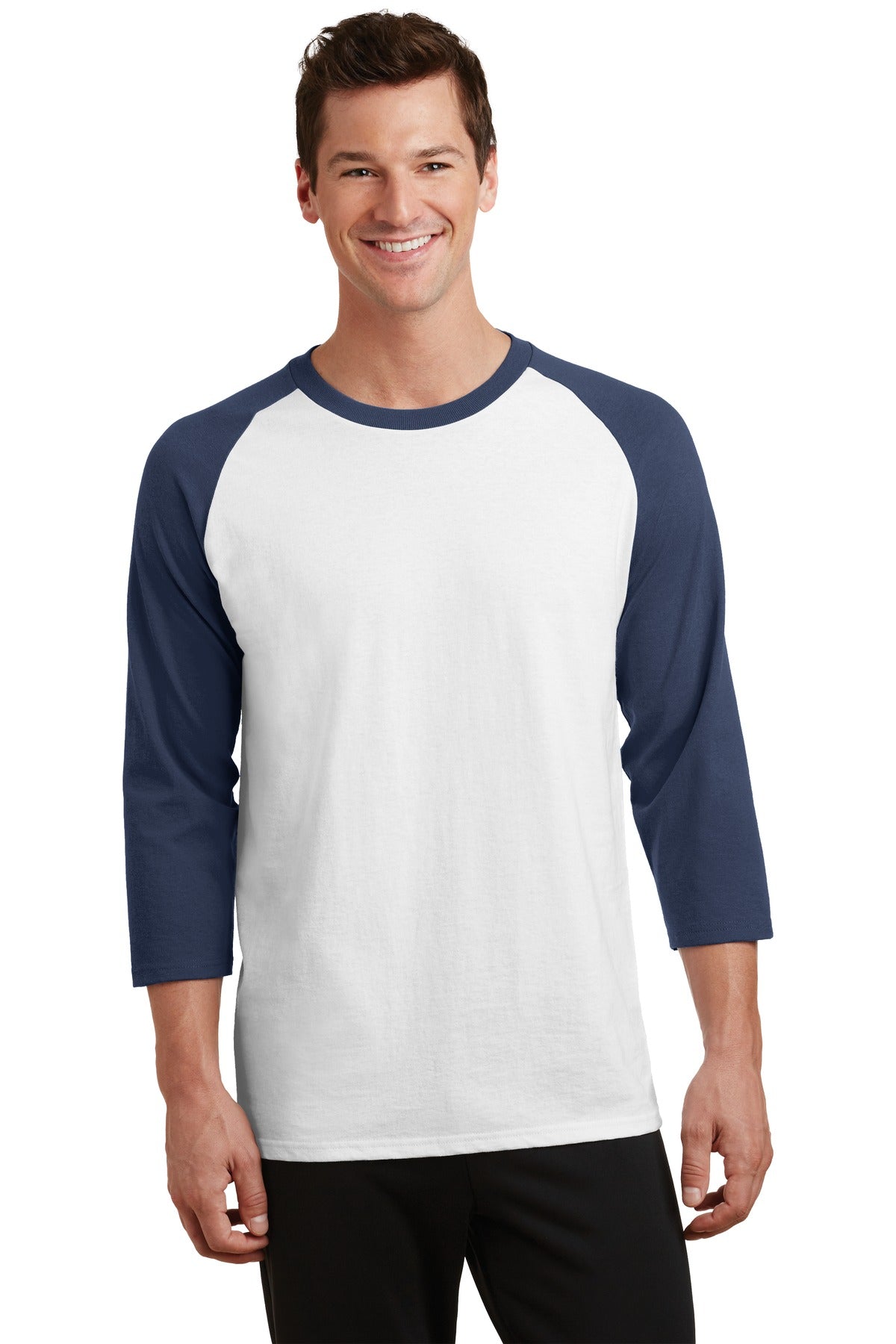 Port & Company? Core Blend 3/4-Sleeve Raglan Tee. PC55R