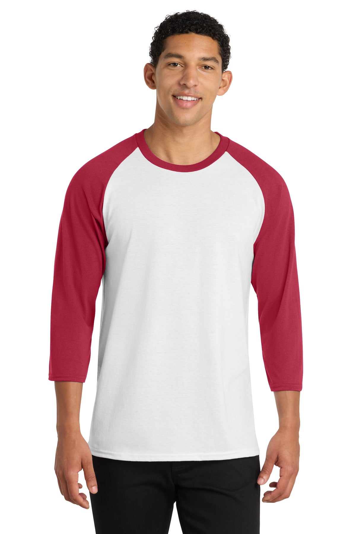 Port & Co™ Core Blend 3/4-Sleeve Raglan Tee