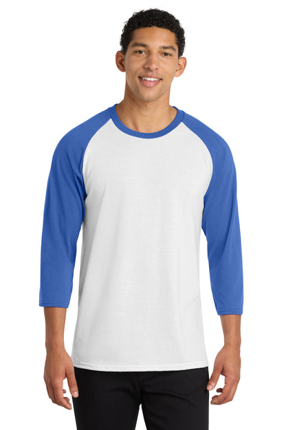 Port & Co™ Core Blend 3/4-Sleeve Raglan Tee