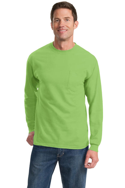 Port & Company? Long Sleeve Essential Pocket Tee.  PC61