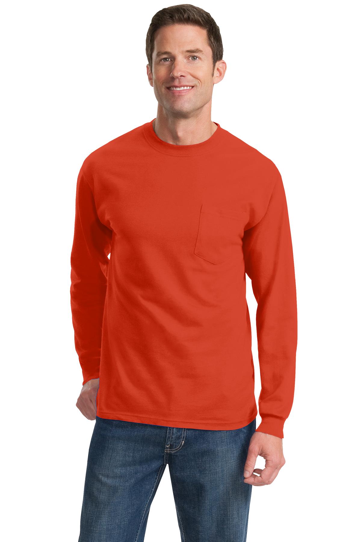 Port & Company? Long Sleeve Essential Pocket Tee.  PC61