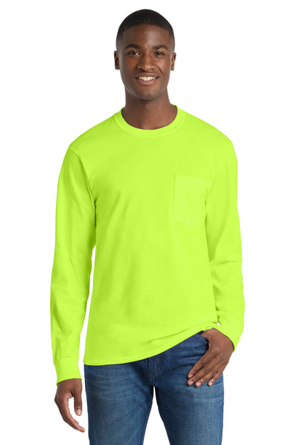 Port & Co™ Long Sleeve Essential Pocket Tee