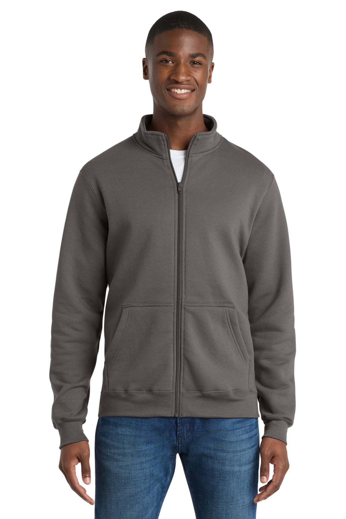 Port & Co™ Core Fleece Cadet Full-Zip Sweatshirt