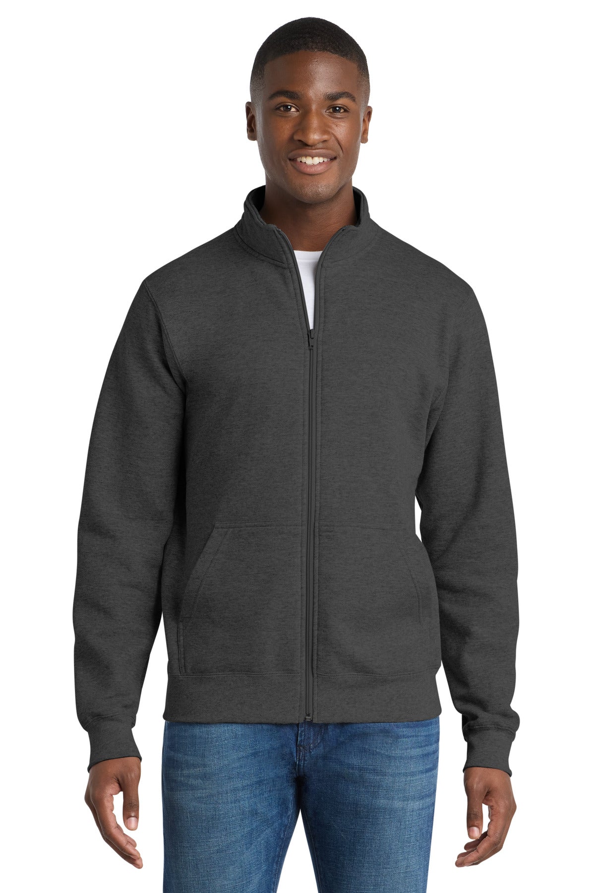 Port & Co™ Core Fleece Cadet Full-Zip Sweatshirt