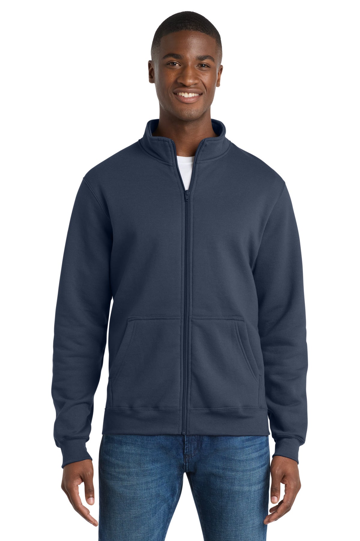 Port & Co™ Core Fleece Cadet Full-Zip Sweatshirt