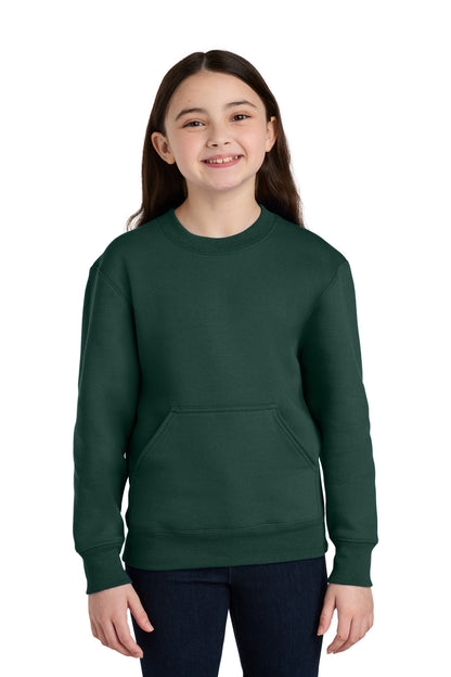 Port & Co™ Youth Core Fleece Crewneck Pocket Sweatshirt
