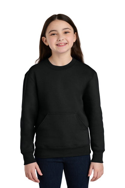 Port & Co™ Youth Core Fleece Crewneck Pocket Sweatshirt