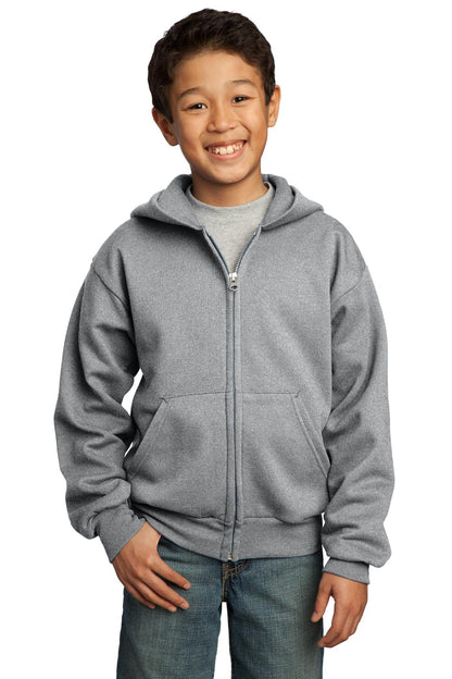 Port & Company? - Youth Core Fleece Full-Zip Hooded Swe