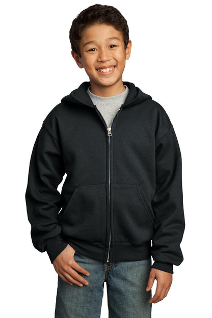 Port & Company? - Youth Core Fleece Full-Zip Hooded Swe