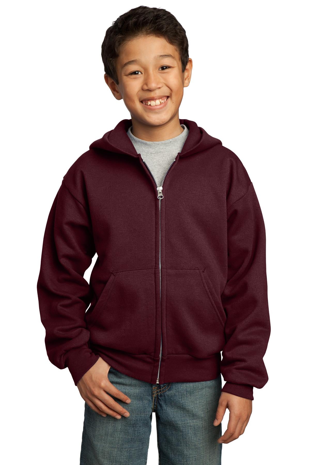 Port & Company? - Youth Core Fleece Full-Zip Hooded Swe
