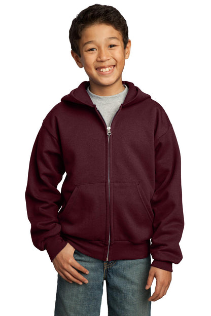Port & Company? - Youth Core Fleece Full-Zip Hooded Swe