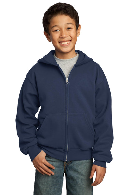 Port & Company? - Youth Core Fleece Full-Zip Hooded Swe