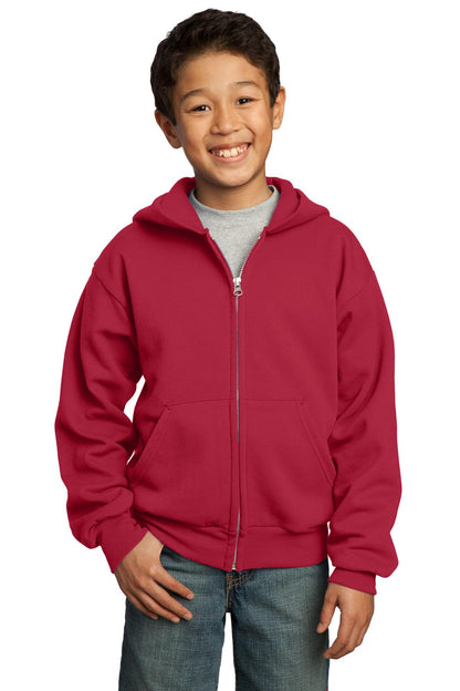 Port & Company? - Youth Core Fleece Full-Zip Hooded Swe